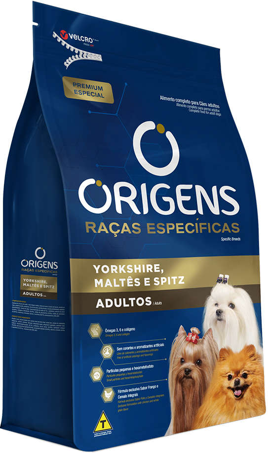 Ração Seca Origens Raças Específicas para Cães Adultos das Raças Yorkshire, Maltês e Spitz - 10,1Kg