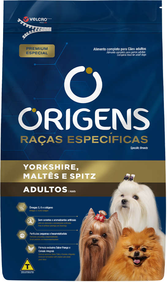 Ração Seca Origens Raças Específicas para Cães Adultos das Raças Yorkshire, Maltês e Spitz - 10,1Kg