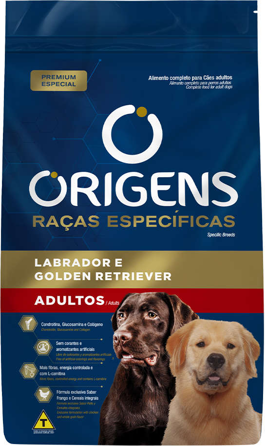 Ração Seca Origens Raças Específicas para Cães Adultos das Raças Labrador e Golden Retriever - 15Kg