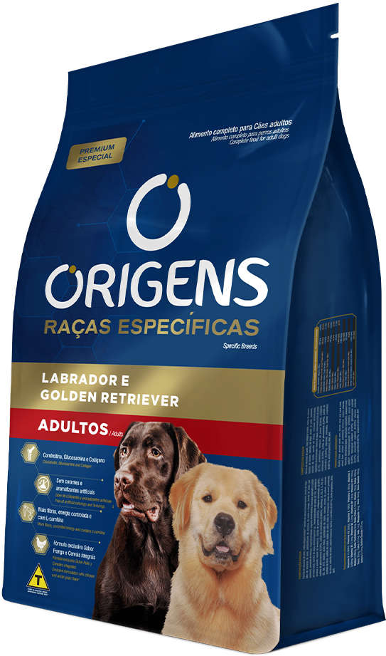 Ração Seca Origens Raças Específicas para Cães Adultos das Raças Labrador e Golden Retriever - 15Kg