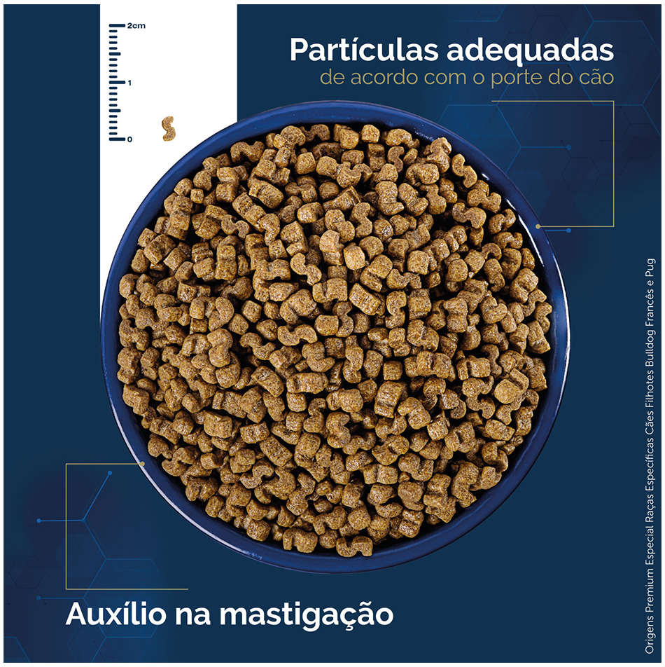 Ração Seca Origens Raças Específicas para Cães Filhotes das Raças Bulldog Francês e Pug - 10,1Kg