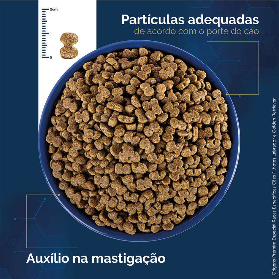 Ração Seca Origens Raças Específicas para Cães Filhotes das Raças Labrador e Golden Retriever - 2 Pacotes de 15Kg