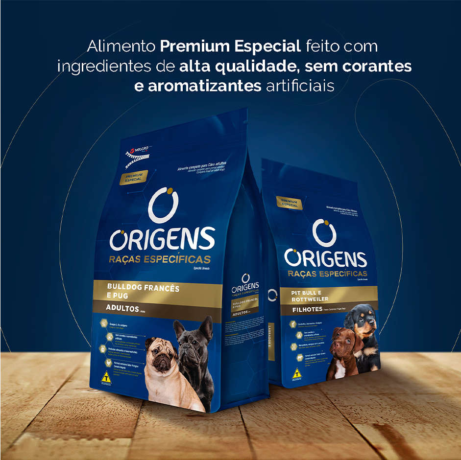 Ração Seca Origens Raças Específicas para Cães Filhotes das Raças Labrador e Golden Retriever - 2 Pacotes de 15Kg