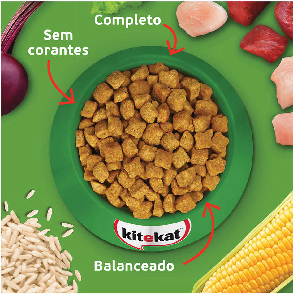 Ração KiteKat Mix de Carnes Para Gatos Adultos - 2,7Kg