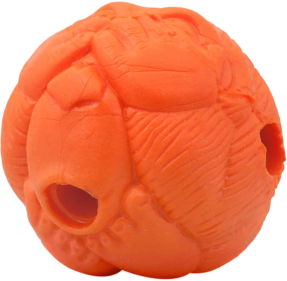 Bola Macaquinho Pet Games com Dispenser de Ração ou Petisco Laranja - Tam. P