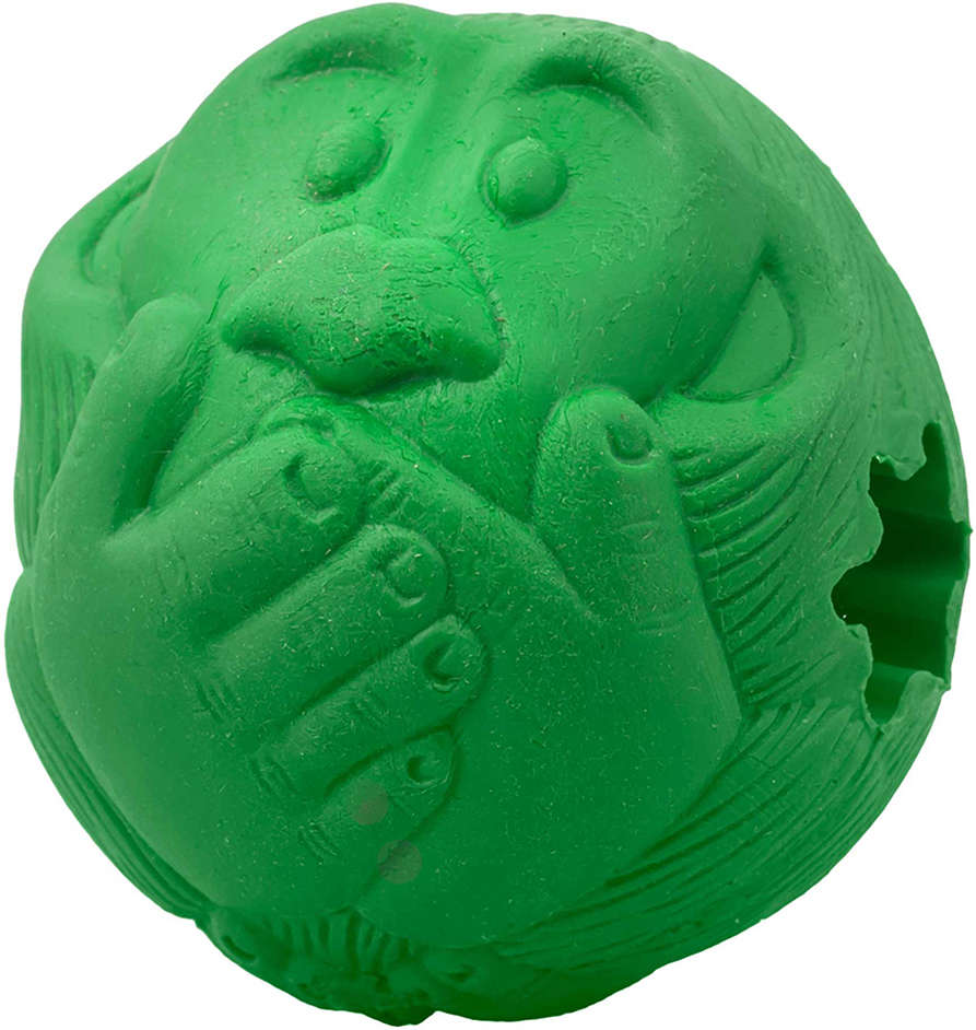 Bola Macaquinho Pet Games com Dispenser de Ração ou Petisco Verde - Tam. G
