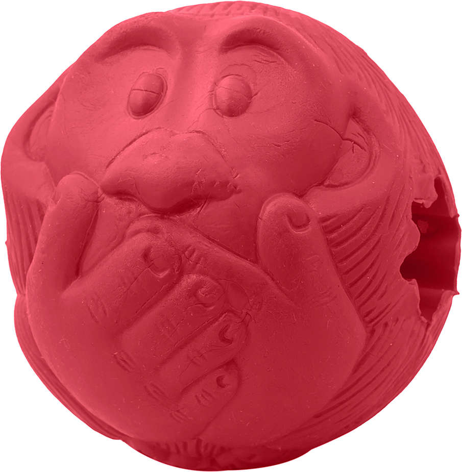 Bola Macaquinho Pet Games com Dispenser de Ração ou Petisco Vermelho - Tam. G