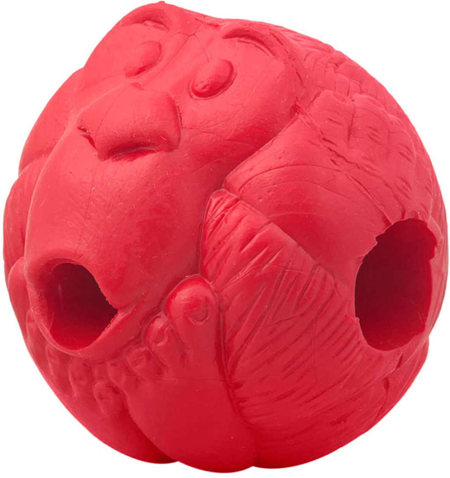 Bola Macaquinho Pet Games com Dispenser de Ração ou Petisco Vermelho - Tam. M