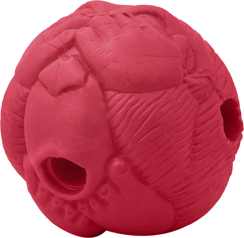 Bola Macaquinho Pet Games com Dispenser de Ração ou Petisco Vermelho - Tam. P