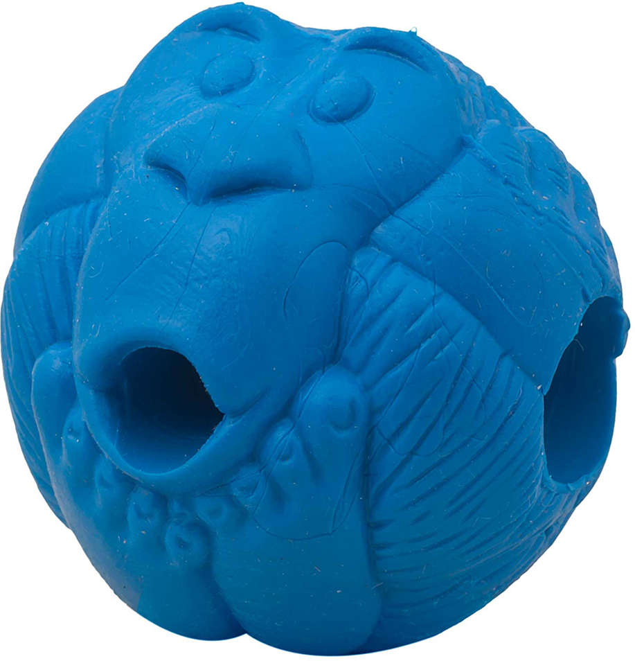 Bola Macaquinho Pet Games com Dispenser de Ração ou Petisco Azul - Tam. M