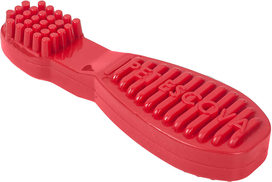 Brinquedo Mordedor Escova Pet Games Vermelho - Tam. P