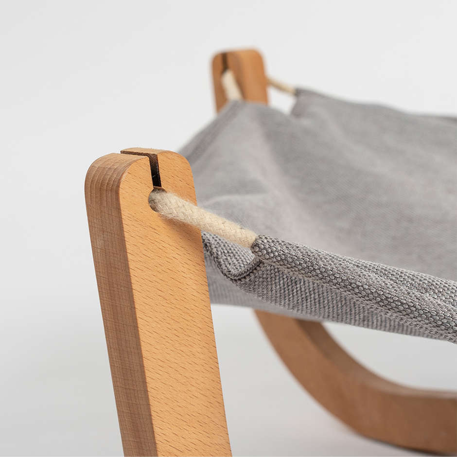 Cama Suspensa Pidan de Madeira - Tam. Único