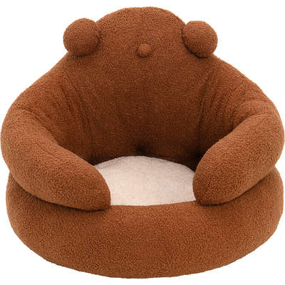 Cama Pidan Abraço de Urso Marrom para Gatos
