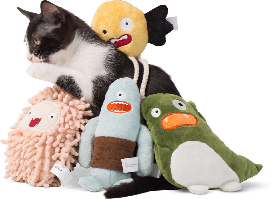Pelúcia Pidan Little Monster Amarelo para Gatos - Tam. Único
