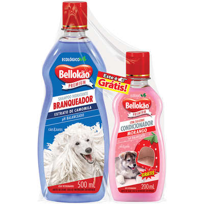Kit Bellokão Shampoo Branqueador + Condicionador Morango