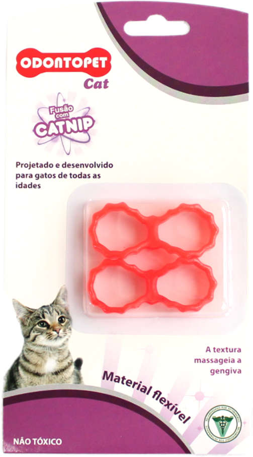 Brinquedo Odontopet Laço Infused Catnip Laranja para Gatos - Tam. Único