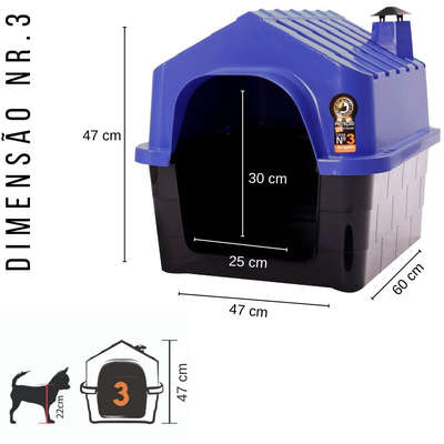 Casa Durahouse Azul para Cães