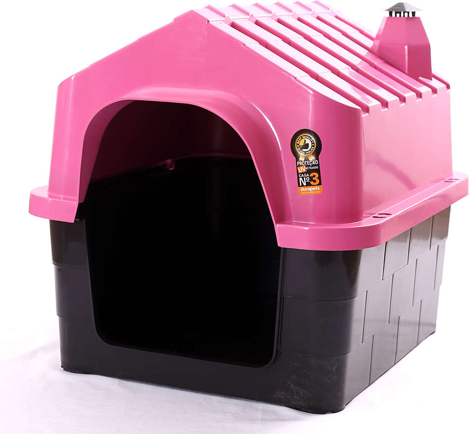 Casa Durahouse Rosa para Cães - Tam. 03