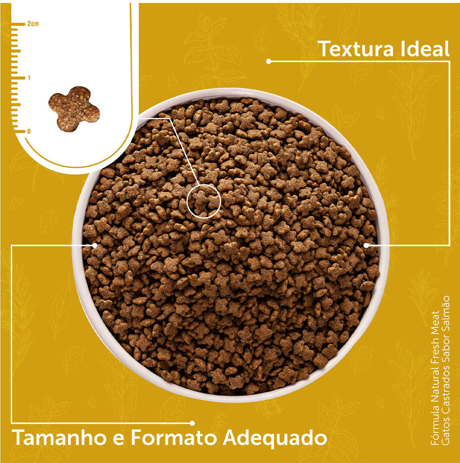 Ração Seca Fórmula Natural Fresh Meat Salmão para Gatos Castrados - 1Kg