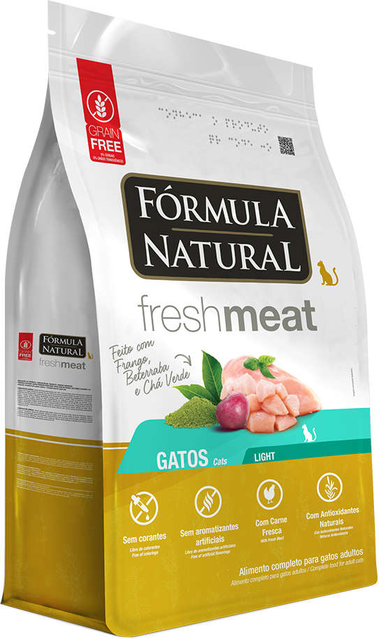 Ração Seca Fórmula Natural Fresh Meat Light para Gatos - 14Kg