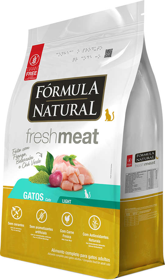 Ração Seca Fórmula Natural Fresh Meat Light para Gatos - 14Kg