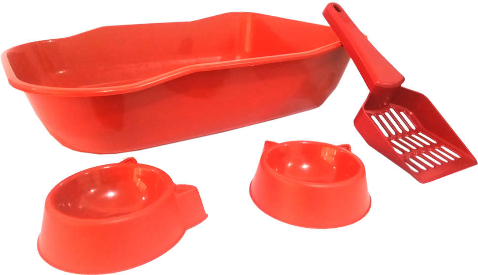 Kit de Bandeja Durapets Single Vermelha para Gatos - Tam. Único