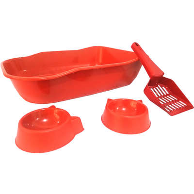Kit de Bandeja Durapets Single Vermelha para Gatos