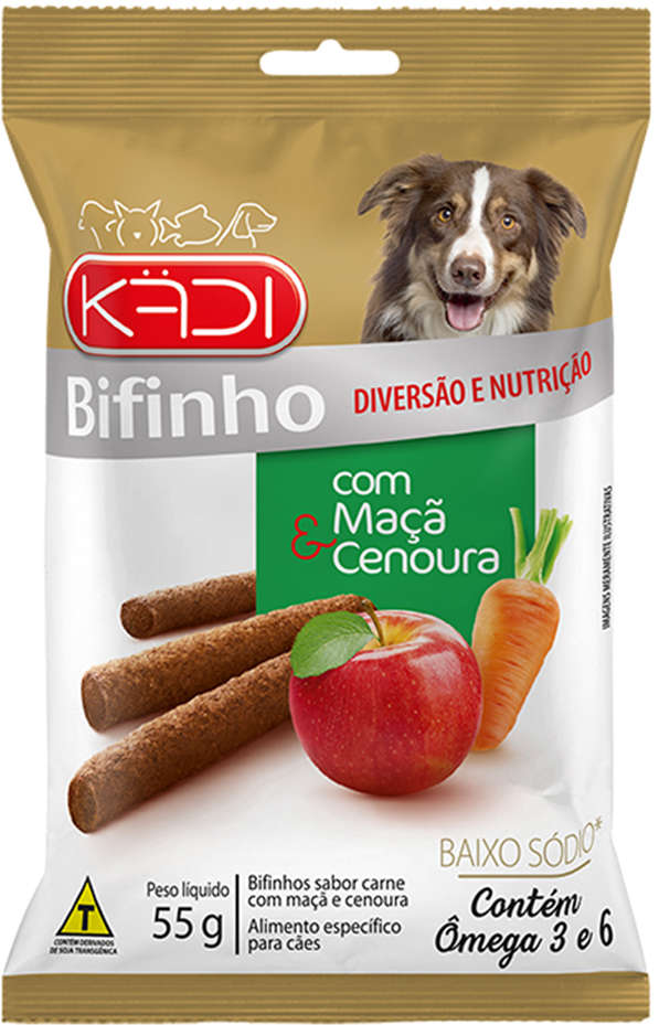 Bifinho 8in1 para Cães Adultos Sabor Cenoura e Maçã - 55g