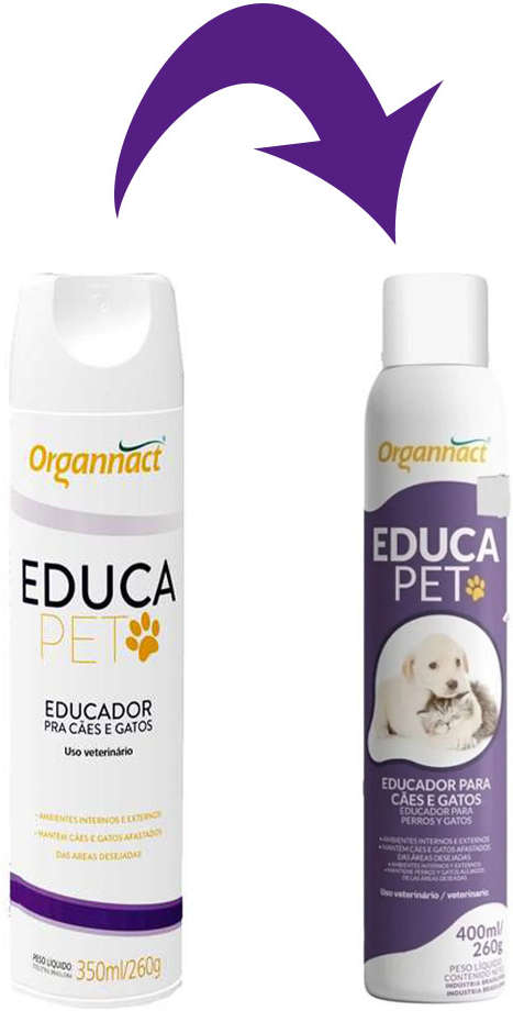 Educador Organnact Educa Pet Aerossol para Cães e Gatos - 350 mL