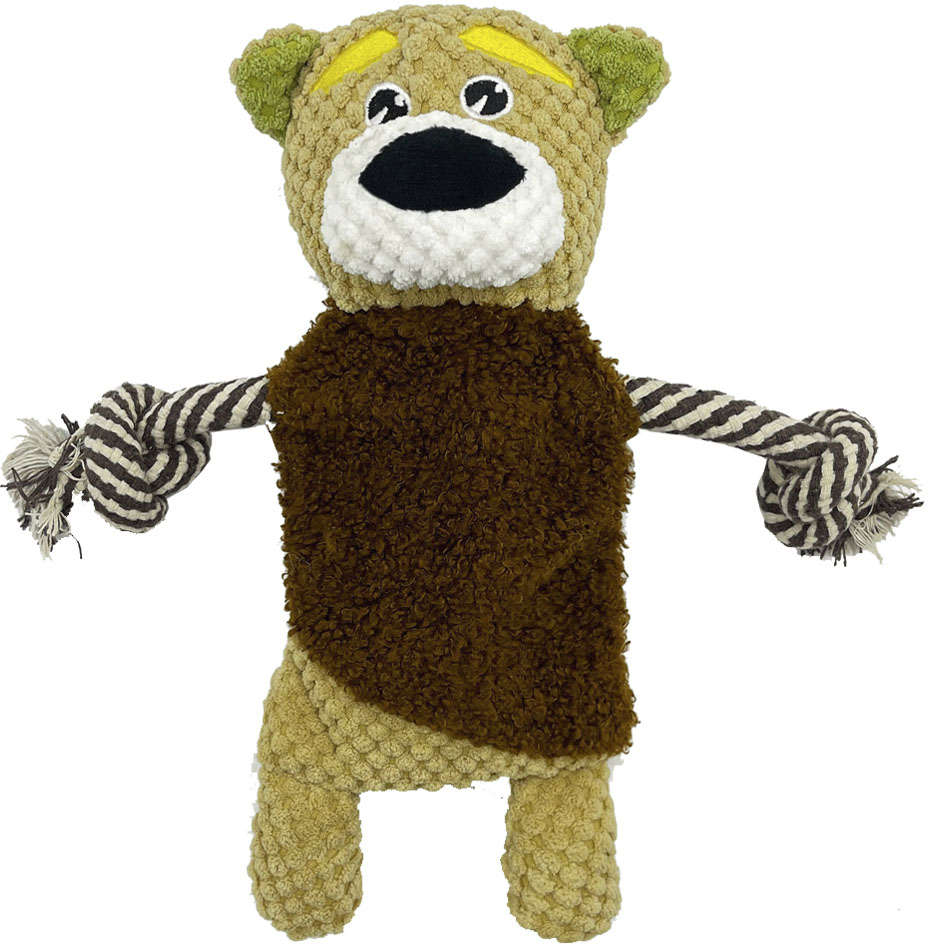 Brinquedo Pelúcia Urso Camel com Corda para Cães - Tam. Único