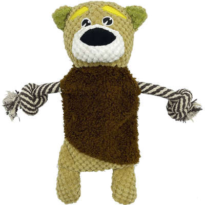 Brinquedo Pelúcia Urso Camel com Corda para Cães