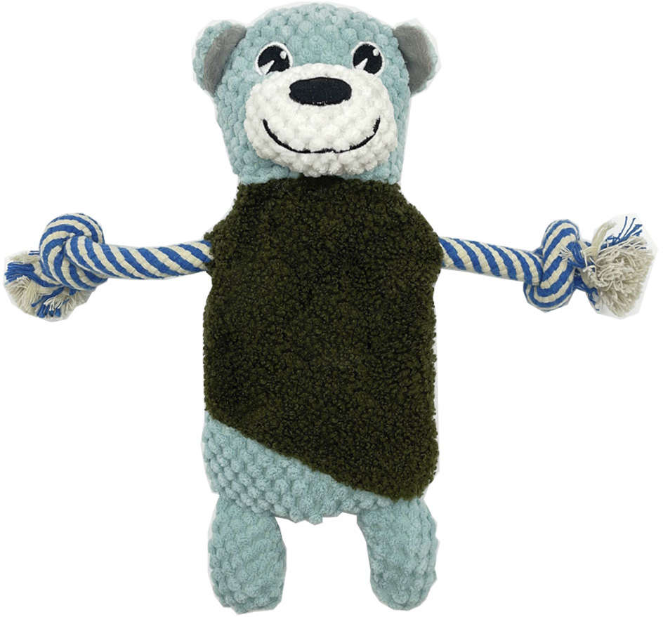 Brinquedo Pelúcia Urso Bandeira com Corda para Cães - Tam. Único