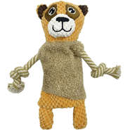 Brinquedo Pelúcia Urso Greige com Corda para Cães - Tam. Único