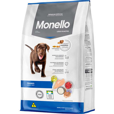Ração Seca Monello Frango para Cães Filhotes