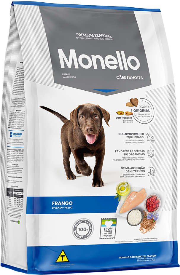 Ração Seca Monello Frango para Cães Filhotes - 15Kg