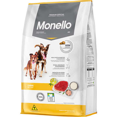 Ração Seca Monello Go Carne para Cães Adultos
