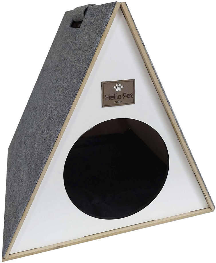 Toquinha com Arranhador Branco para Gatos - Tam. Único
