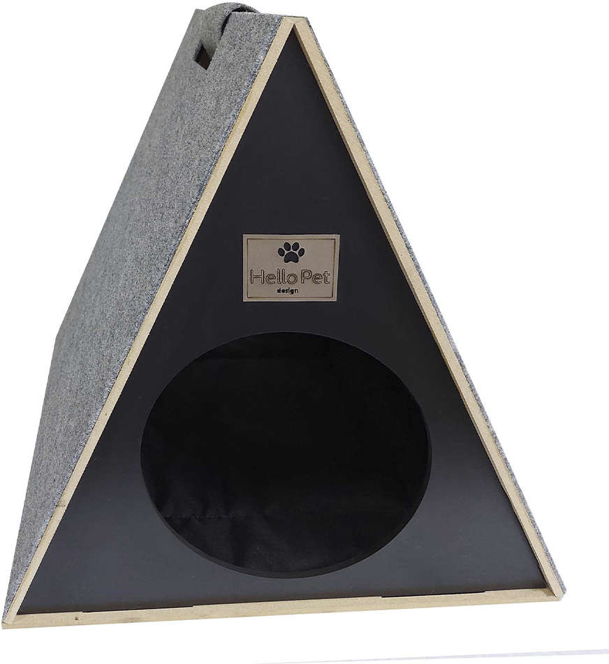 Toquinha com Arranhador Preto para Gatos - Tam. Único