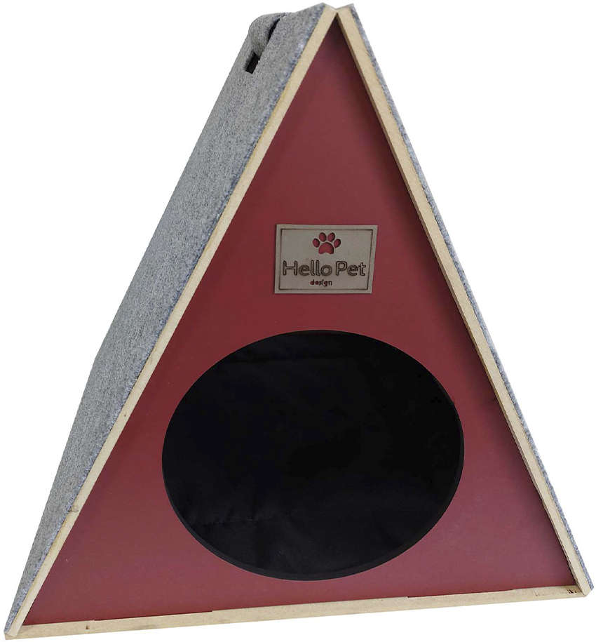 Toquinha com Arranhador Vermelho para Gatos - Tam. Único