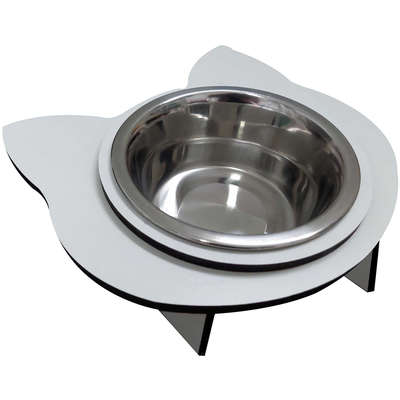Comedouro Gato Branco para Gatos
