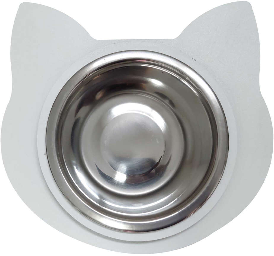 Comedouro Gato Branco para Gatos - Tam. Único