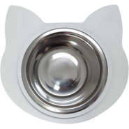 Comedouro Gato Branco para Gatos - Tam. Único