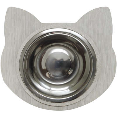 Comedouro Gato Amadeirado para Gatos
