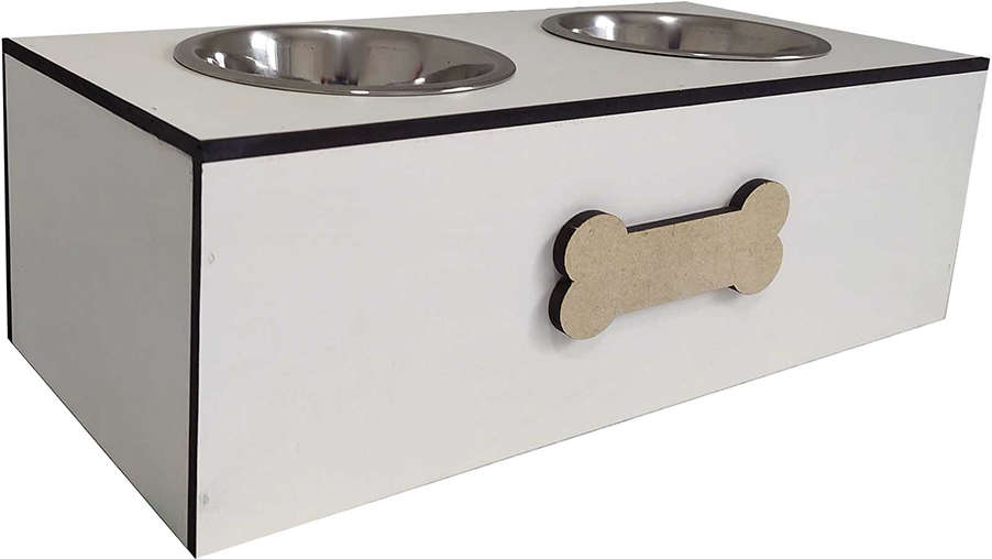 Comedouro Duplo Black para Cães - Tam. M