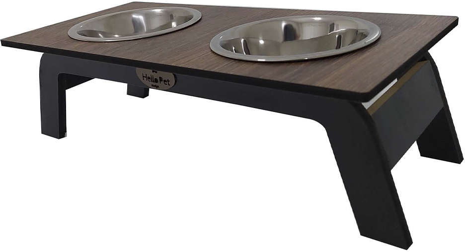 Comedouro Bahamas Preto Wood para Cães - Tam. M