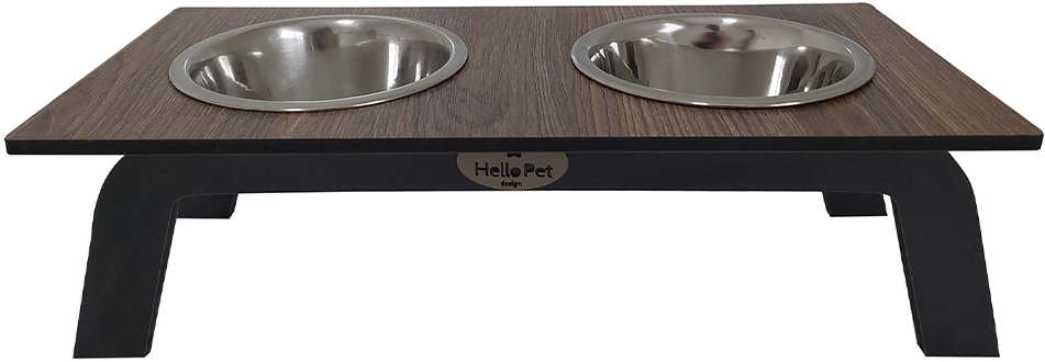 Comedouro Bahamas Preto Wood para Cães - Tam. M