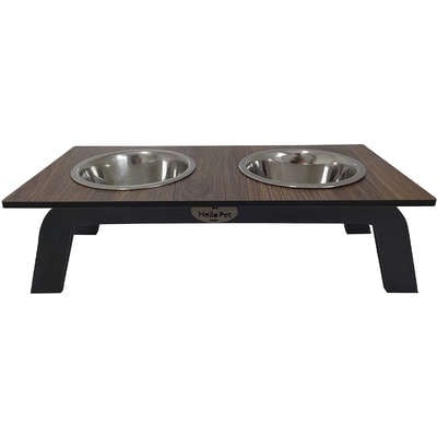 Comedouro Bahamas Preto Wood para Cães