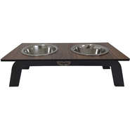 Comedouro Bahamas Preto Wood para Cães - Tam. M