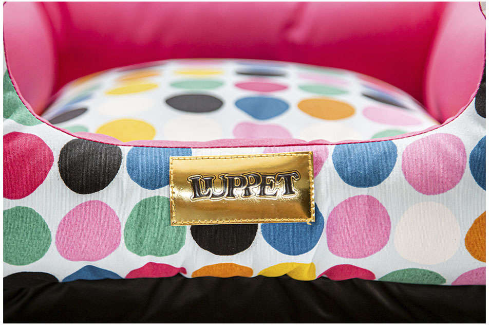 Cama Quadrada Luppet Impermeável Bolas Rosa - Tam. G