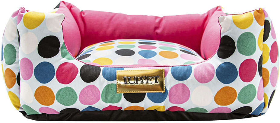 Cama Quadrada Luppet Impermeável Bolas Rosa - Tam. G